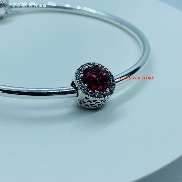 NEW Authentic Pandora RADIANT RED stone Charm 791725NCC - Picture 5 of 6